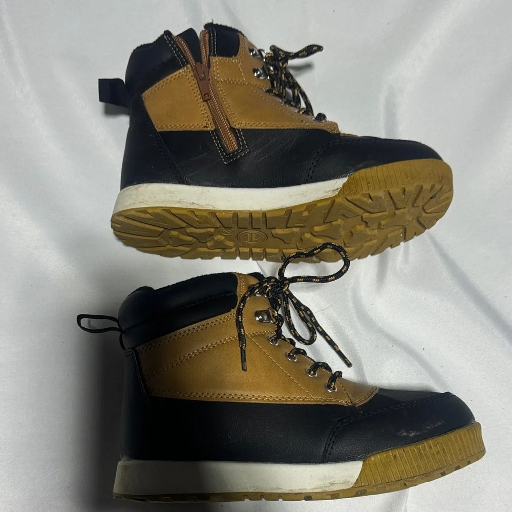 Wonder Nation Brown and Black Kids Boots